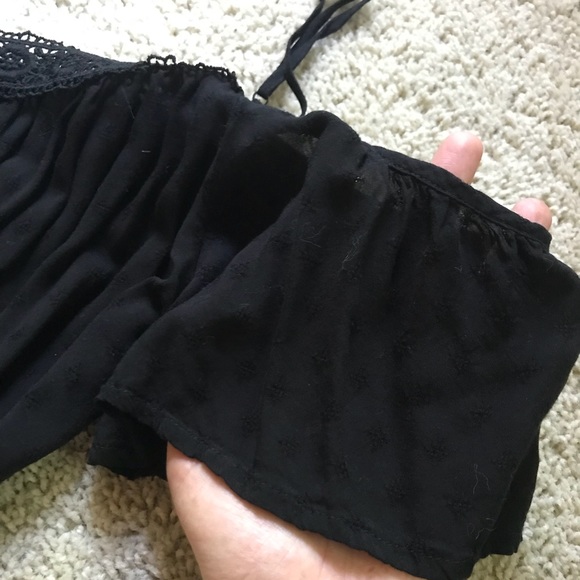 Boho Black Festival Crop Top 🌿 - Picture 6 of 6